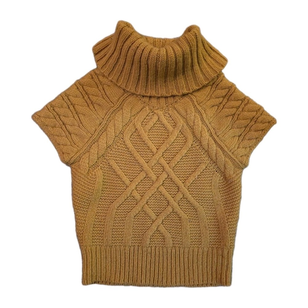 Loft Womens Turtle Mock Neck Sunshine Yollow Ribbed Knit Sweater Size XS